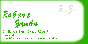 robert zambo business card