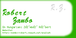 robert zambo business card